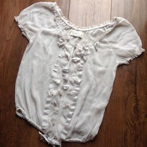 Abercrombie Sheer Boho Peasant Style Top EUC